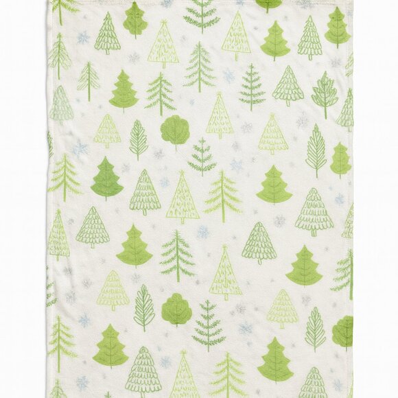 Wondershop Christmas Plush Throw Blanket Green Tree Fleece Holiday Decor - Picture 3 of 3